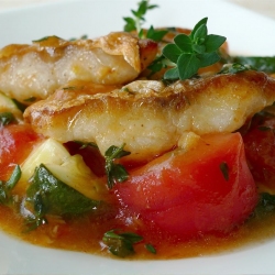 Red Snapper Fillet In Thymato Sauce