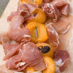 Proscuitto and Grilled Apricots