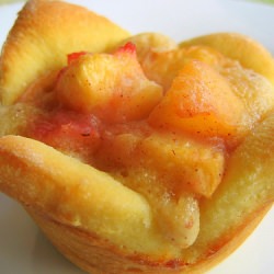 Peach-Filled Brioche Cups