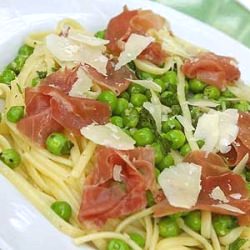 Linguine with Peas and Parma Ham