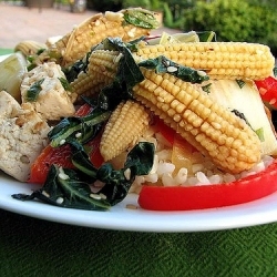 Korean Seasame-Crusted Tofu