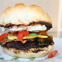 Grilled Portabella and Brie Burgers