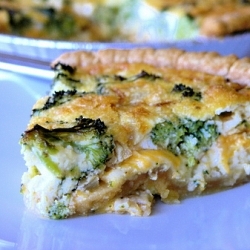 Broccoli-Jack-Cheddar Quiche