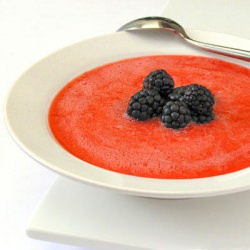 Plum Soup w/ Tarragon & Blackberry