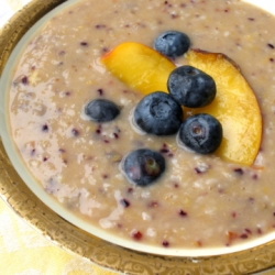 Nectarine and Blueberry Oatmeal