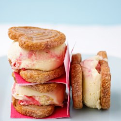 Red Berry Swirl Ice Cream & Palmiers