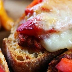 Smoky Red Pepper Crostini