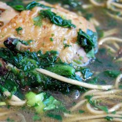 Grilled Chicken Noodle Soup