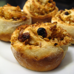 Cinnamon, Walnut, Raisin Rolls