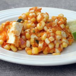 Yam, Poblano, and Sweet Corn Salad