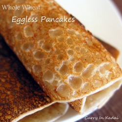 Eggless Whole Wheat Pancakes