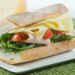 St. Claire and Ham Salad Baguette