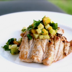 Grilled Keta Salmon & Mango salsa