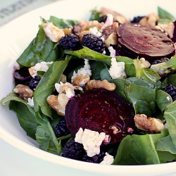 Spinach Mulberry Beet Salad