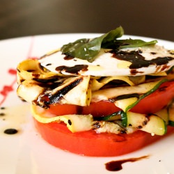 Grilled Summer Squash Caprese