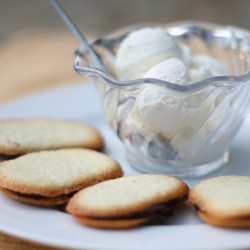 Milan Cookies with Lemon Ice Cream