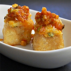 Stuffed Tofu Puffs – Vegan