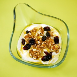 Yogurt with Cereal, Cranberries