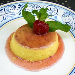 Strawberry Anise Flan