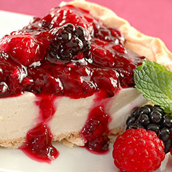 Berry-Topped Honey and Yogurt Pie