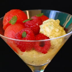 Avocado Mousse with Watermelon