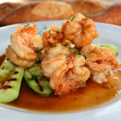 Prawns in Honey-sake Sauce