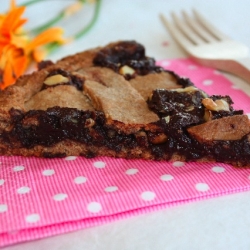 Chocolate Crostata with Walnuts