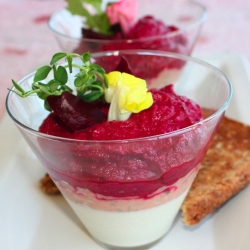 Verrines of Goat Cheese and Beets