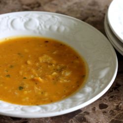 Sweet Potato, Crab and Corn Soup