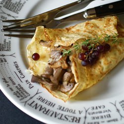 Mushroom Cheese Crepe