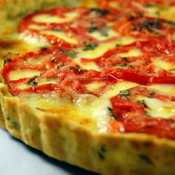 Tomato Tart with Basil-Garlic Crust