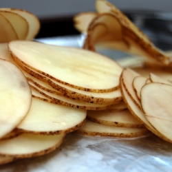 Sliced Potatoes for Potato Pizza