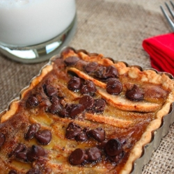 Pear and Chocolate Almond Tart