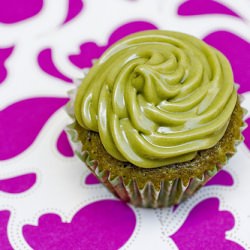 Mini Matcha Green Tea Cupcakes