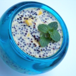 Black Quinoa and Mango Pudding