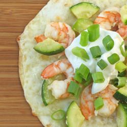 Shrimp Zucchini Tostadas