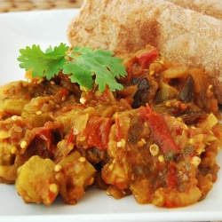 Eggplant and Okra Curry