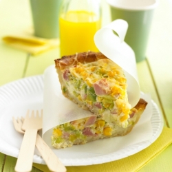 Ham, Sweet Corn Pie with Potato