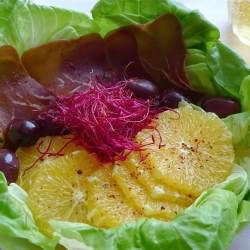 Lettuce With Orange, Kalamata Olive