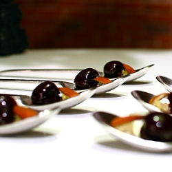 Blue Cheese Stuffed Wine Cherries