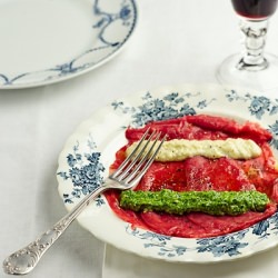 Beef Carpaccio with Rocket Pesto