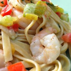 Shrimp & Heirloom Tomato Pasta