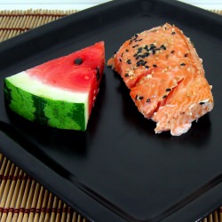 Watermelon Marinated Salmon