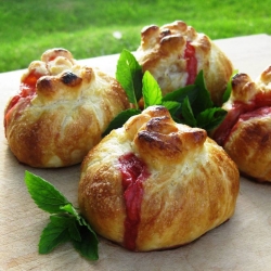 Peach and Strawberry Pastry Bundles