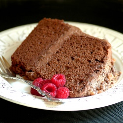 Chocolate Chiffon Toffee Cake