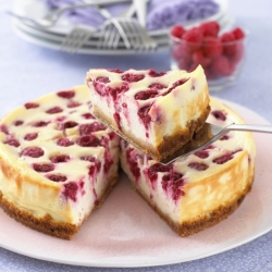 Choc Chip & Raspberry Cheesecake