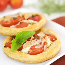 Tomato, Onion and Goat Cheese Tarts