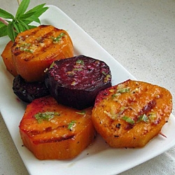 Sweet Potato & Beet Lollipops