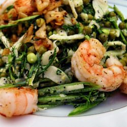 Slivered Snap Pea and Shrimp Salad