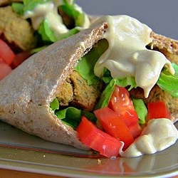 Baked Falafel Pitas